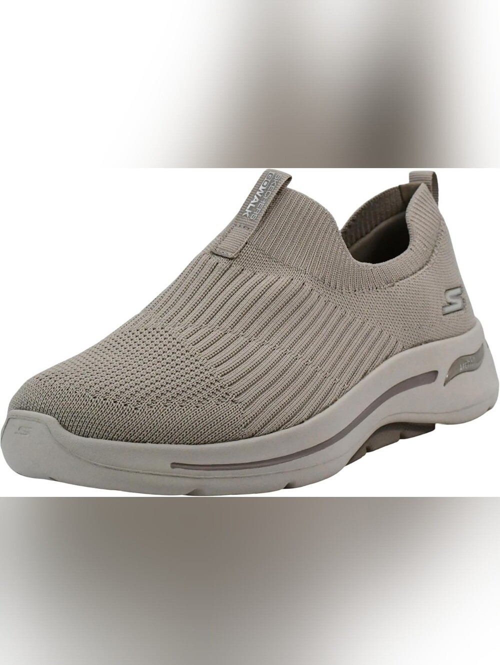 Skechers Go Walk Arch Fit Grey Slip-On Knit Walking Shoes for Women Size 7.5